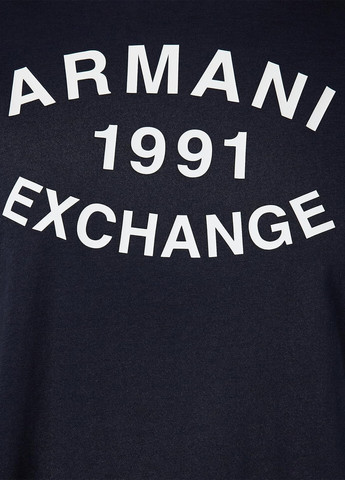 Темно-синяя летняя футболка Armani Exchange