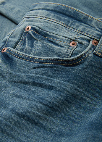 Темно-голубые демисезонные скинни джинсы C&A