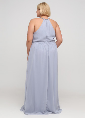 Светло-голубое вечернее платье в греческом стиле H&M однотонное