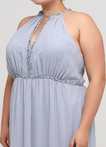 Світло-блакитна вечірня сукня в грецькому стилі H&M однотонна