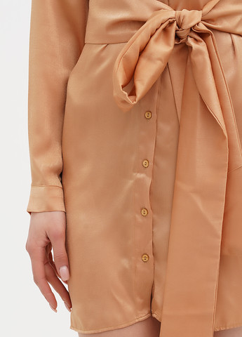 Бежевое кэжуал платье рубашка Vicolo однотонное