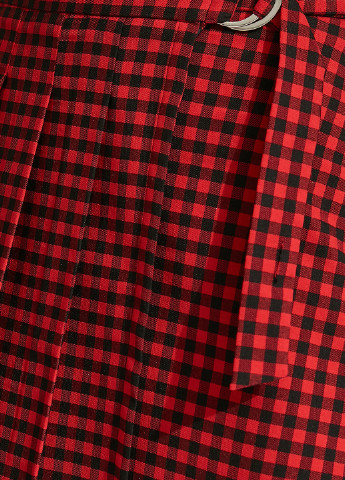Красная кэжуал в клетку юбка KOTON на запах