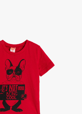 Красная летняя футболка KOTON