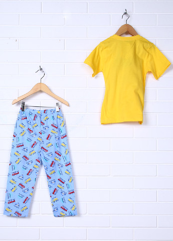 Желтая всесезон пижама (футболка, брюки) Okyanus Baby
