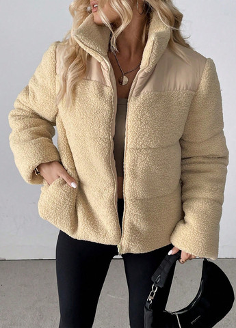 Світло-бежева зимня куртка SHEIN