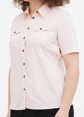 Светло-розовая кэжуал рубашка однотонная Minus