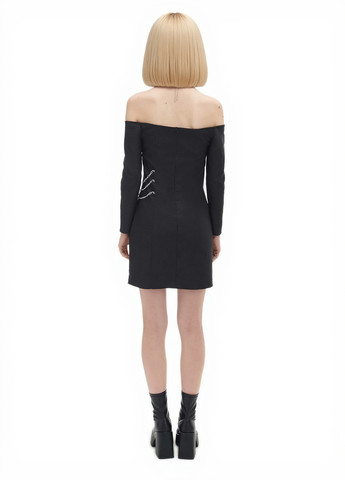 Чорна вечірня сукня з відкритими плечима Cropp однотонна