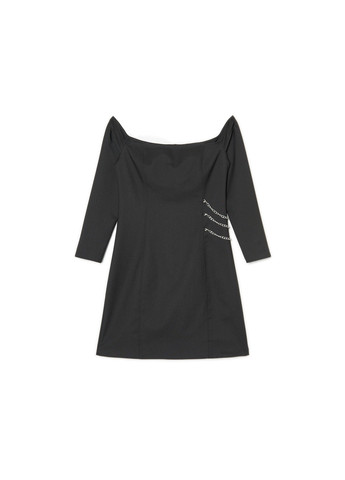 Чорна вечірня сукня з відкритими плечима Cropp однотонна