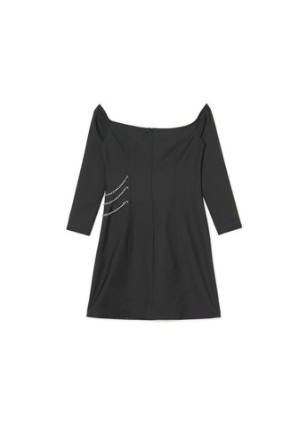 Чорна вечірня сукня з відкритими плечима Cropp однотонна