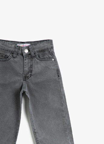 Серые демисезонные прямые джинсы KOTON