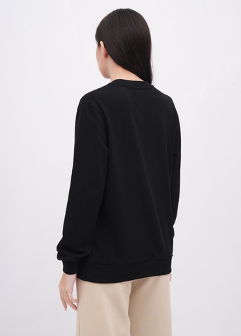 Чорний світшот EQUILIBRI однотонний без декору (341745031)