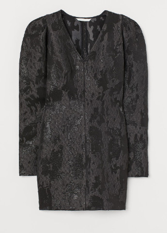 Черное платье H&M однотонное