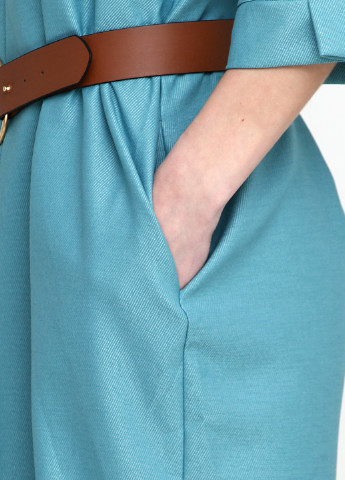 Голубое кэжуал платье Gogo однотонное