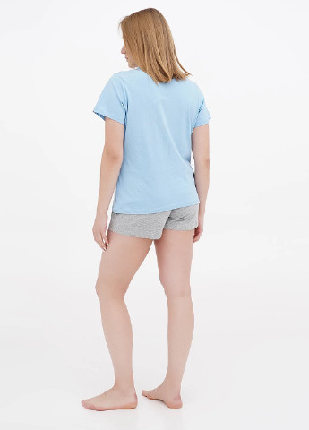Сіро-голубий всесезон піжама (футболка, шорти) футболка + шорти oyanda