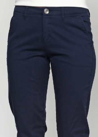Синие кэжуал демисезонные прямые брюки Sisley
