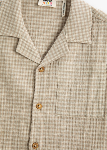 Бежевая кэжуал рубашка в клетку KOTON