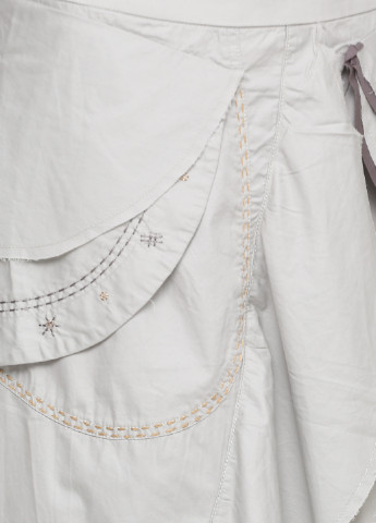 Светло-серая кэжуал однотонная юбка Moda in Italy а-силуэта (трапеция)