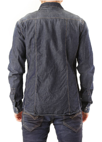 Темно-синяя джинсовая рубашка с градиентным узором Made in Italy