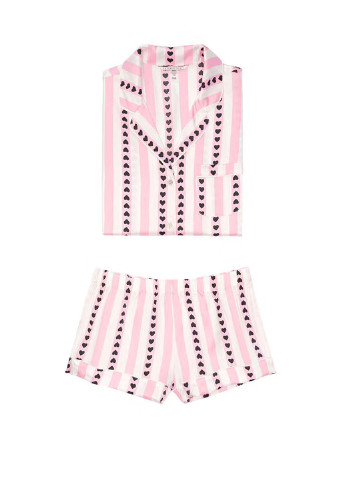 Розовая всесезон пижама (рубашка, шорты) рубашка + шорты Victoria's Secret