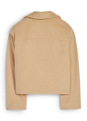 Пісочне Кежуал напівпальто однобортне C&A однотонне
