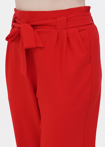 Красные кэжуал демисезонные зауженные брюки No Brand