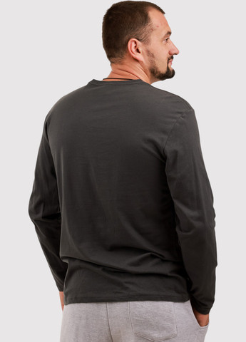 Лонгслів Canvas однотонний графітовий кежуали трикотаж, бавовна