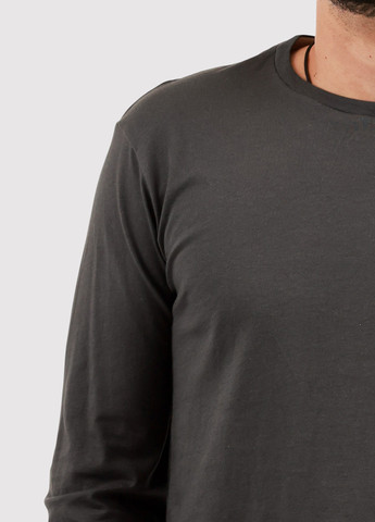 Лонгслів Canvas однотонний графітовий кежуали трикотаж, бавовна