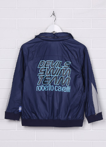 Синяя демисезонная ветровка Roberto Cavalli Devils