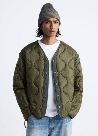 Зеленая демисезонная куртка Zara