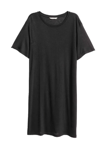 Черное кэжуал платье H&M однотонное