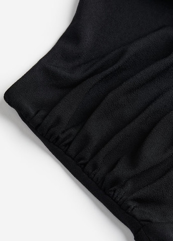 Комбінезон H&M комбінезон-брюки однотонний чорний кежуал поліестер, трикотаж