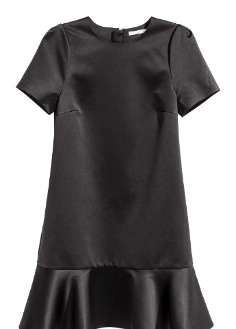 Чорна кежуал сукня, сукня а-силует H&M однотонна