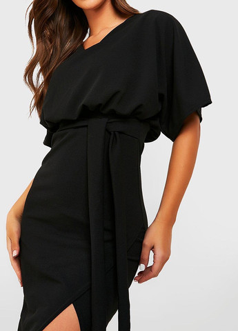 Черное кэжуал платье футляр Boohoo однотонное