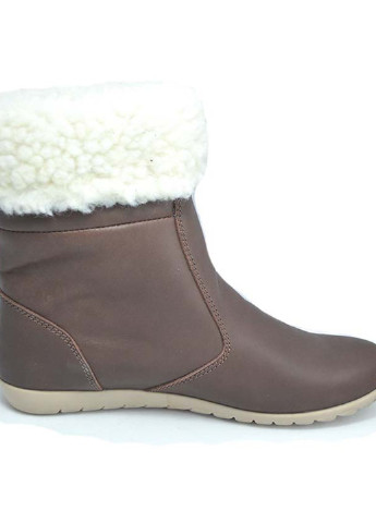 Коричневые зимняя женские ботинки коричневый натуральная кожа украина Wladna