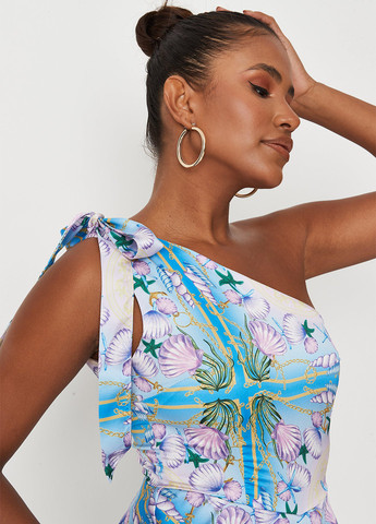 Блакитна кежуал сукня Missguided з малюнком