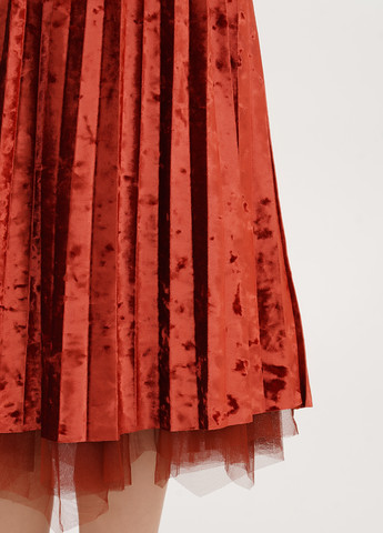 Медная кэжуал однотонная юбка Joie Clair клешированная