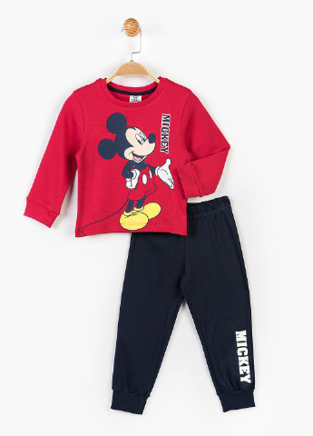 Червоний демісезонний комплект (світшот, брюки) Disney