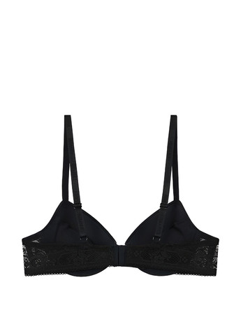 Чёрный бюстгальтер Emporio Armani с косточками полиамид