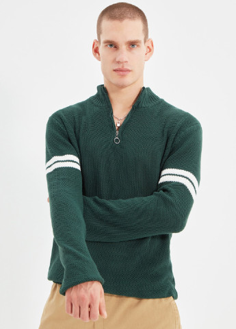 Темно-зеленый демисезонный свитер Trendyol