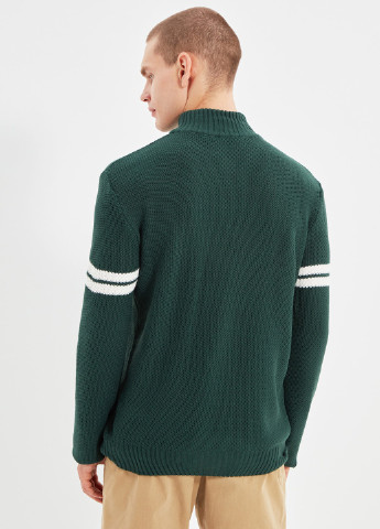 Темно-зеленый демисезонный свитер Trendyol