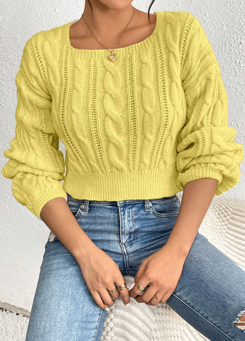 Жовтий демісезонний джемпер джемпер SHEIN