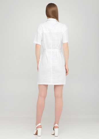 Білий кежуал плаття, сукня сорочка LAGURA однотонна