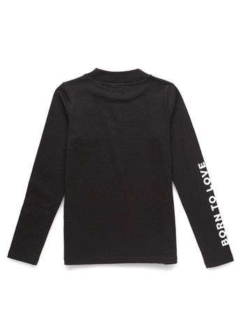 Черный демисезонный кэжуал лонгслив Scotch & Soda с рисунком