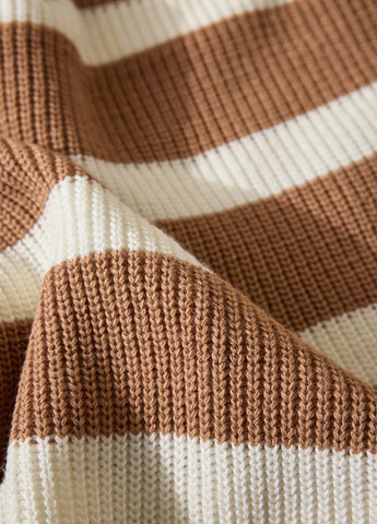 Світло-коричнева кежуал сукня сукня светр SHEIN в смужку