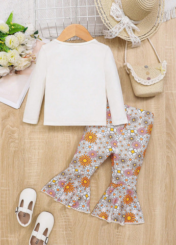 Білий демісезонний костюм (лонгслів, штани) брючний SHEIN