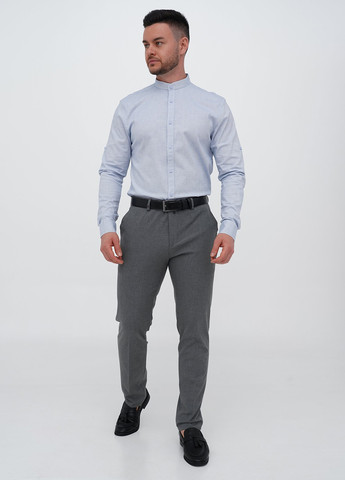 Светло-голубой кэжуал, классическая рубашка однотонная Trend Collection