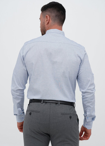 Светло-голубой кэжуал, классическая рубашка однотонная Trend Collection