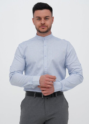 Светло-голубой кэжуал, классическая рубашка однотонная Trend Collection