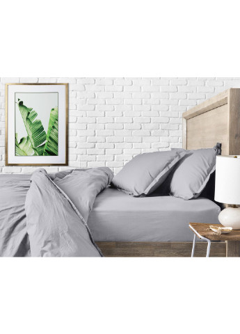 Комплект полуторного постельного белья RANFORS GREY WINTER WOOD NIGHT Grey (2 наволочки 50х70 в подарок) Cosas (251281574)