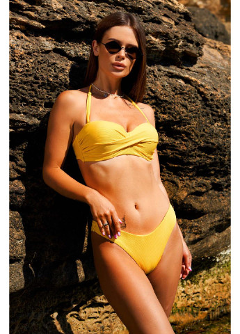 Жовтий демісезонний купальник новинка роздільний Katrin